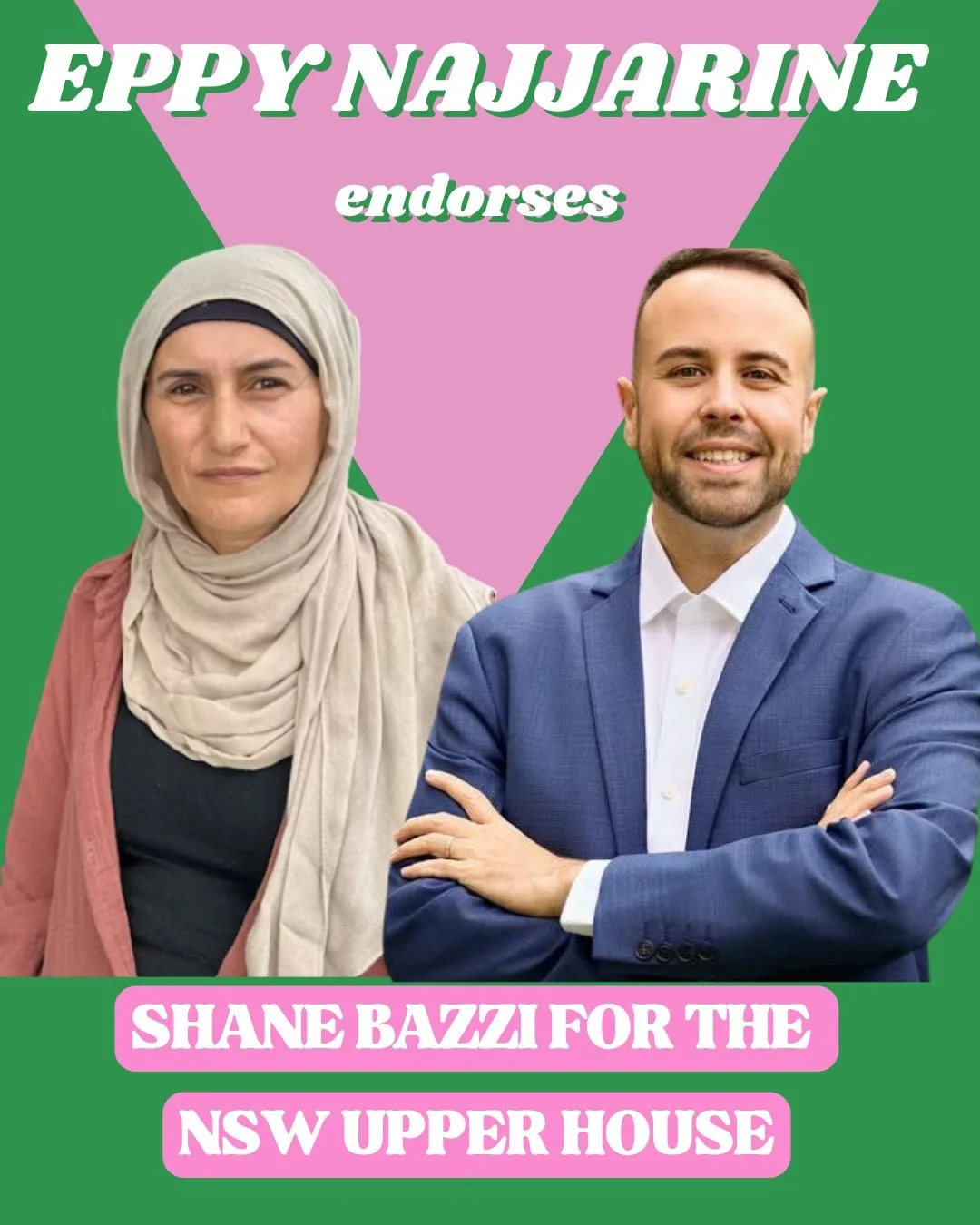 I&rsquo;m so honoured to receive this endorsement from @ebbynajj for this endorsement. 

Eppy is a teacher and a staunch and fearless advocate for the liberation of Palestine, calling out anti-Palestinian, anti-Arab and Islamophobic discrimination an