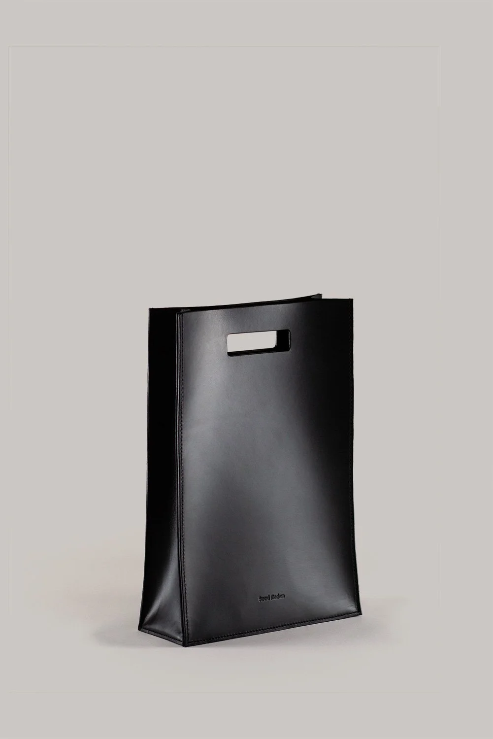 TALL LEATHER BOX BAG