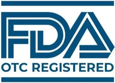 FDA logo with 'OTC Registered' text underneath.