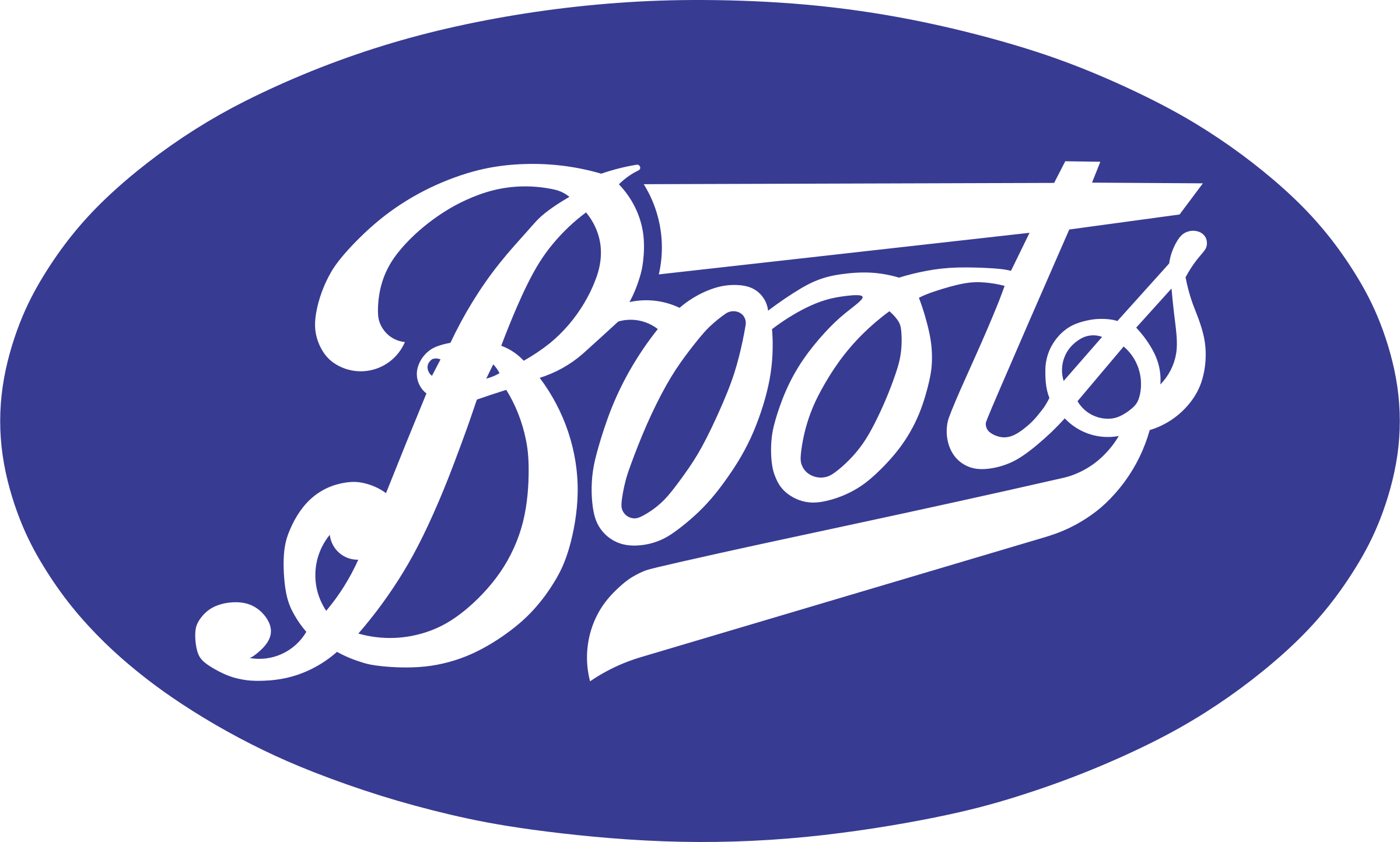 Logo with the word 'Roots' written in black cursive inside a blue oval background.