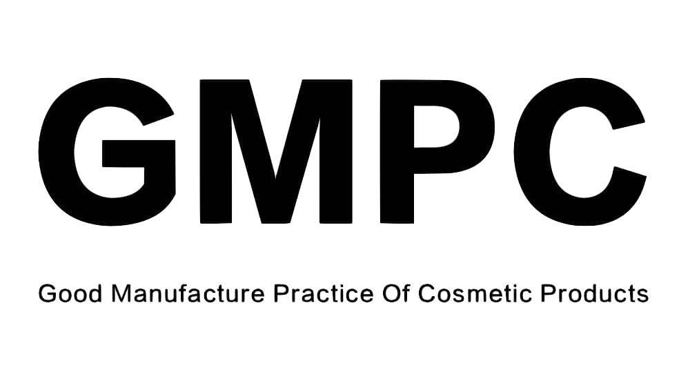 GMP logo with the text "Good Manufacture Practice of Cosmetic Products" underneath.