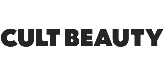 The logo for 'CULT BEAUTY' in black text on a transparent background.