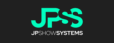 Logo of JP Show Systems with the initials JPSS in turquoise & black, and the full name in white underneath.