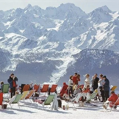 Easter Skiing.

I&rsquo;ve always loved these photographs by @slimaaronsofficial &mdash; particularly his series taken in Verbier in the 1960s. They capture such a wonderful moment in Alpine life: colourful ski suits, long lunches in the sun, and the