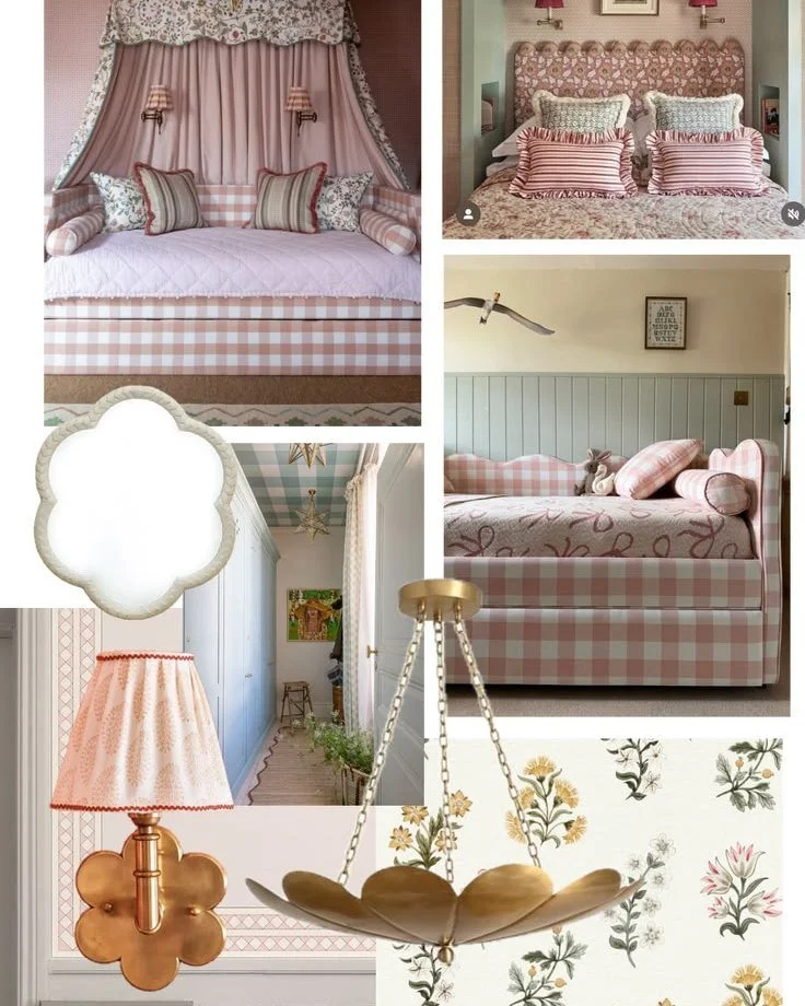 I always love designing children&rsquo;s bedrooms &mdash; they&rsquo;re such special spaces to create.

This is a recent collage for a little girl&rsquo;s room in Richmond. A gentle mix of colour, comfort and texture, designed to feel calm, personal 