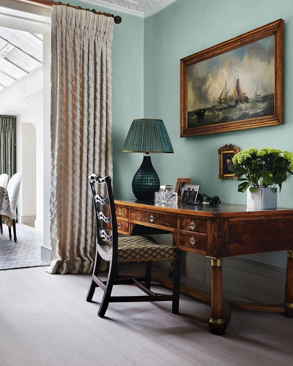 All in the name of teal&hellip; just one more, I promise

A beautiful scheme by Penny Morrison &mdash; where fresh, contemporary colour meets the depth and character of fine brown furniture.

The teal brings lightness and clarity, while the antique d
