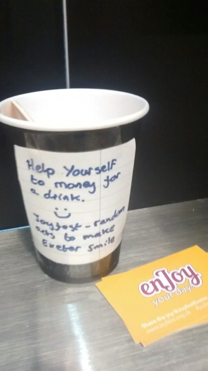 Cash left for people to buy themselves a coffee