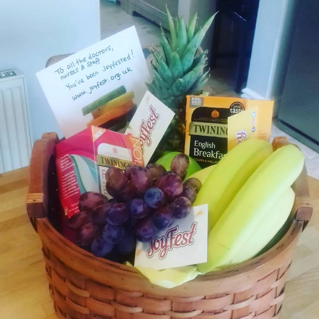 Fruit basket delivered to a local doctor surgery