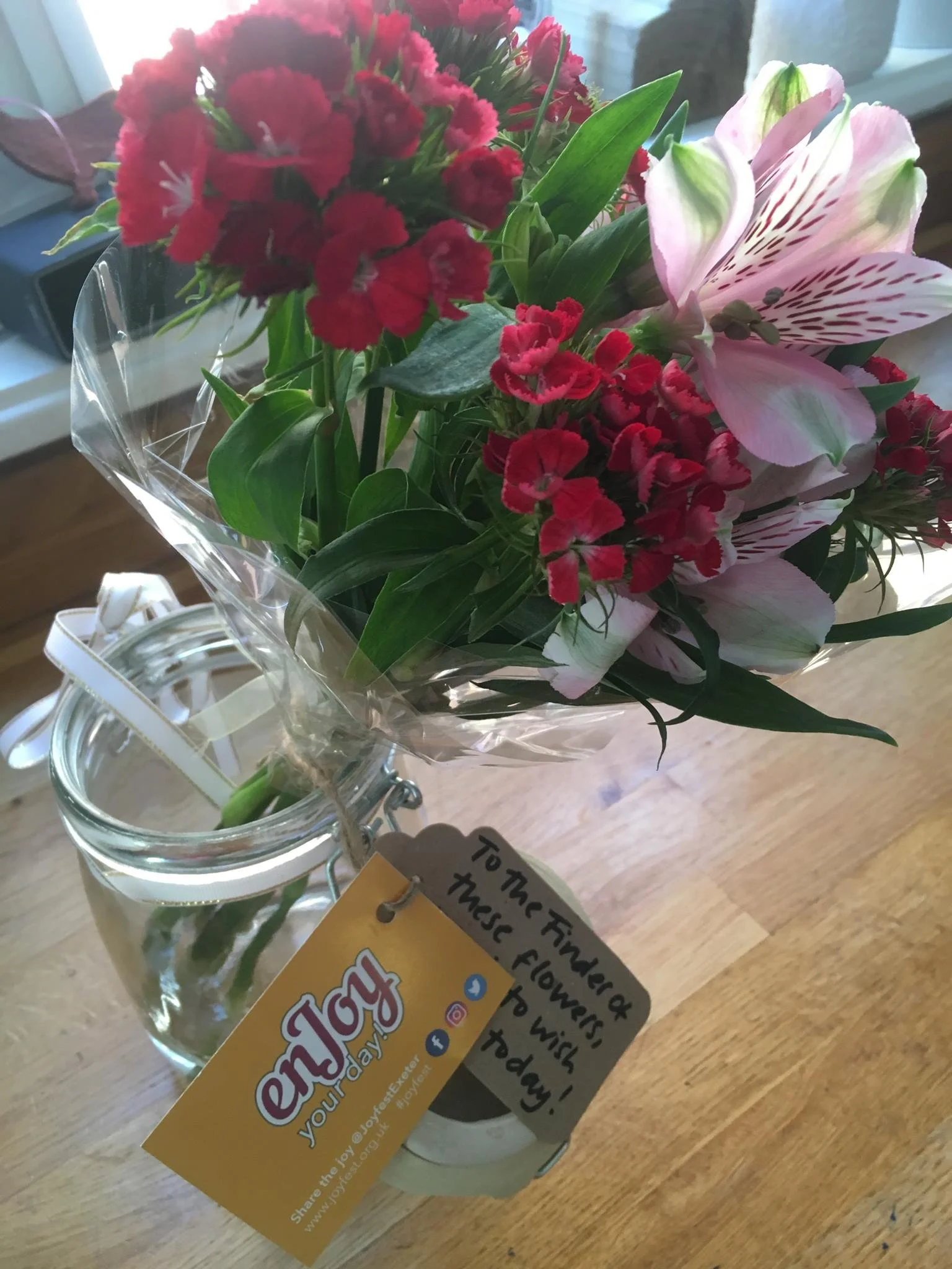 Flowers with a nice message