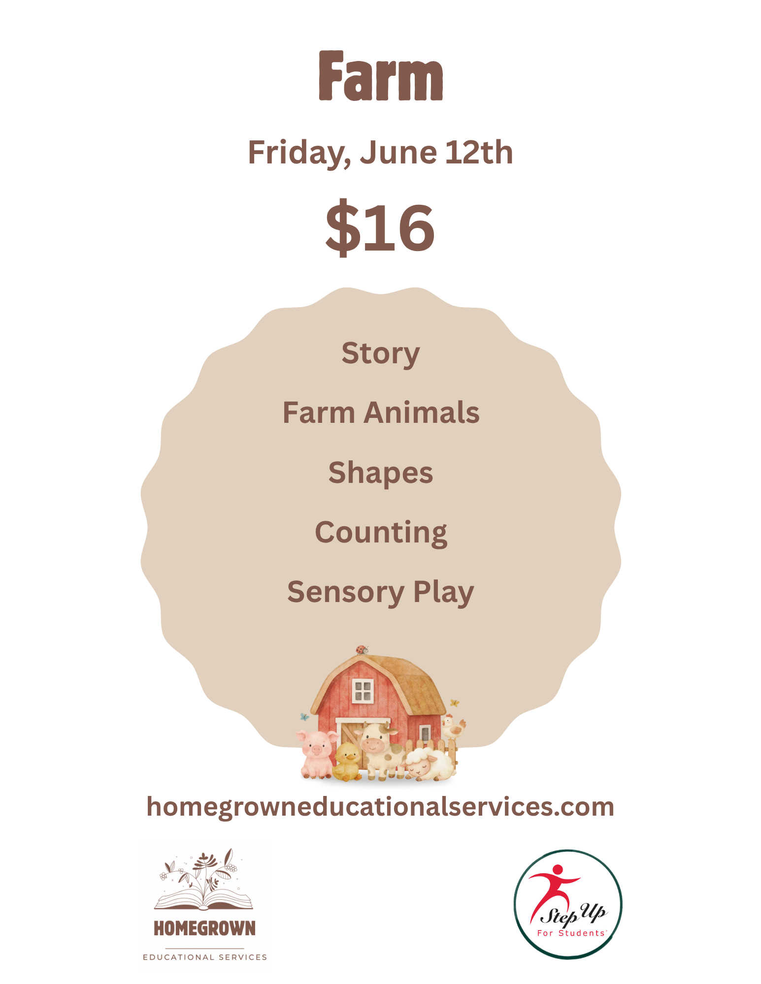 Farm: Friday, June 12th, 10:00-11:00 am