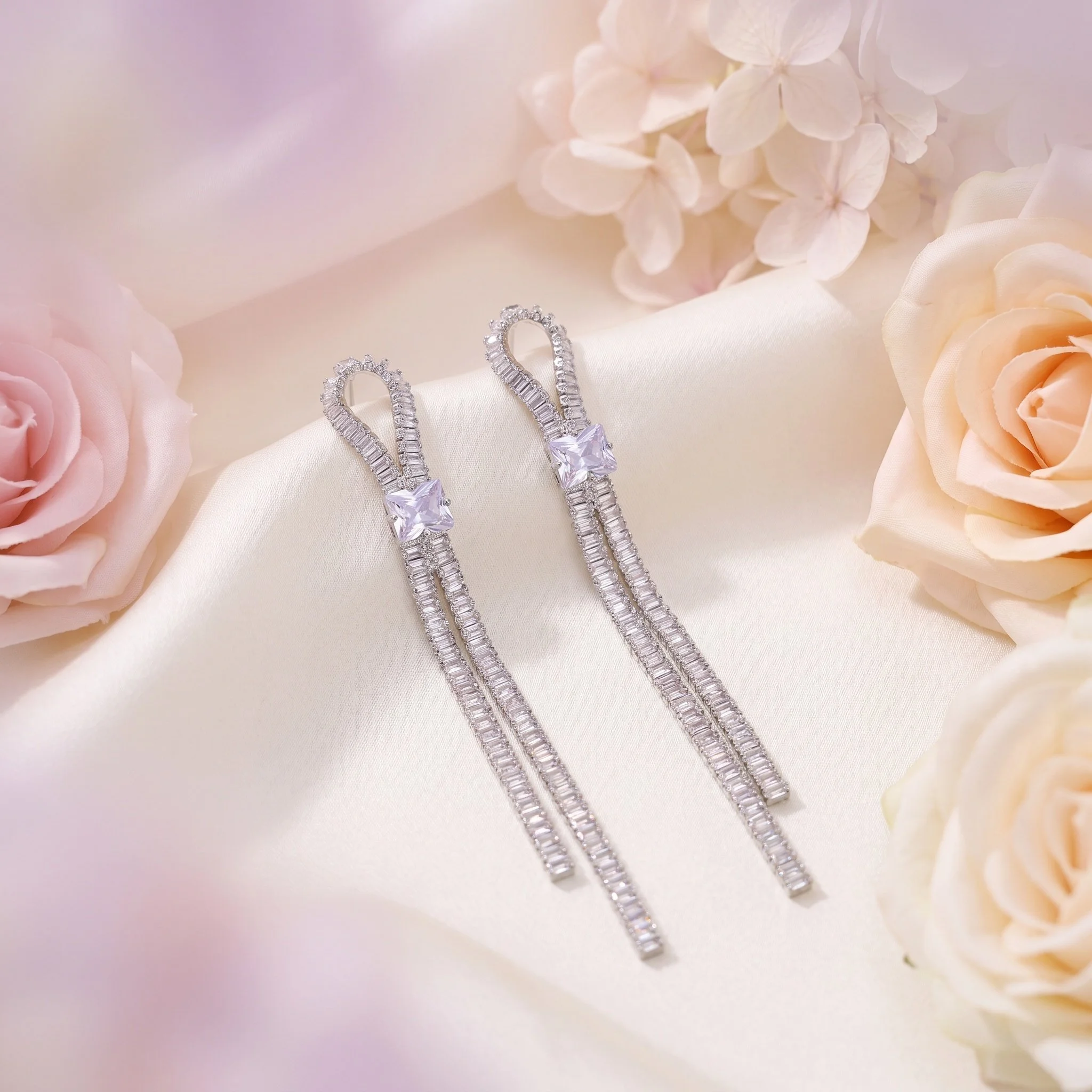 Aurora Ribbon Tassel Earrings
