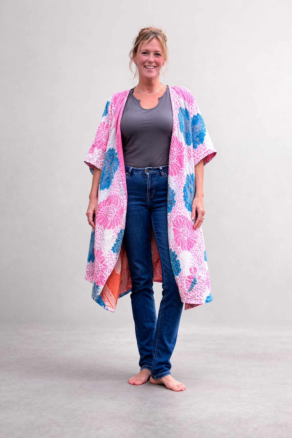 Recycled Kantha Kimono 100% Cotton