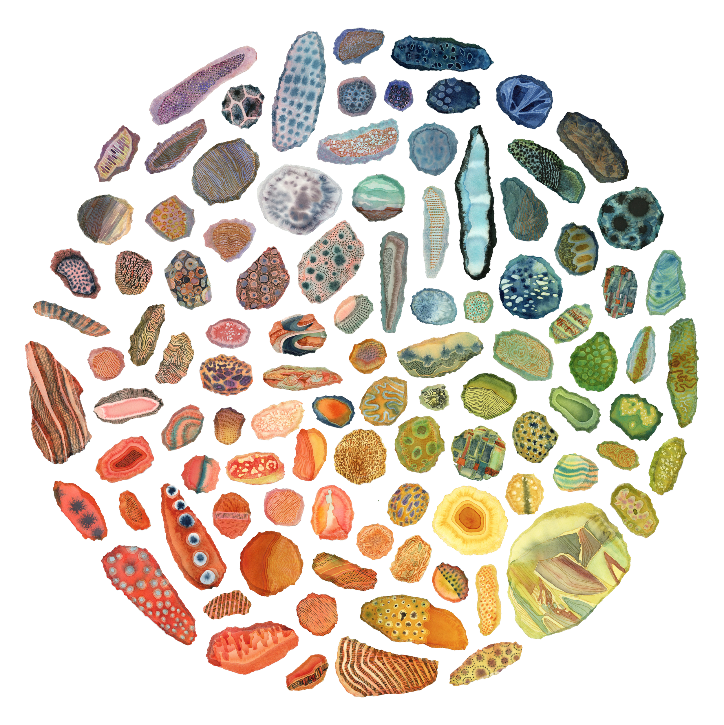Collection of Rocks Print
