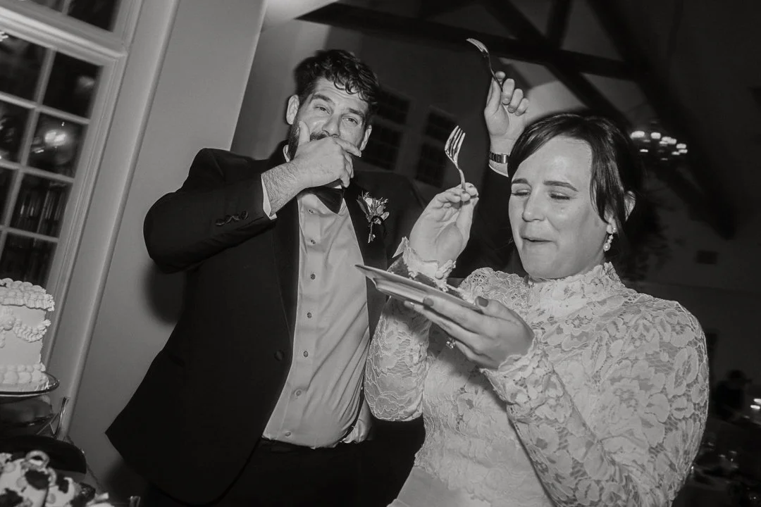 wedding cake cutting ceremony candid moment Denver photographer
