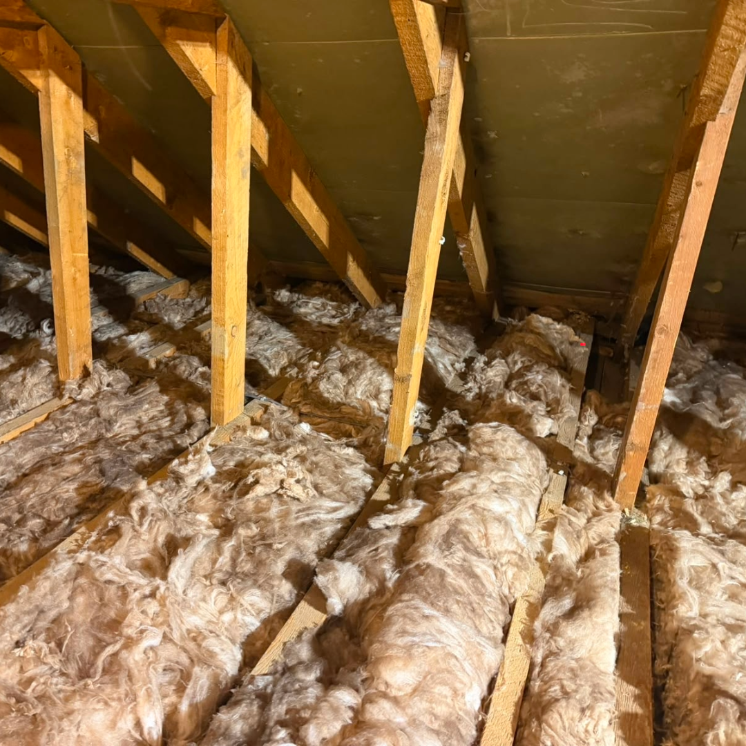 Loft insulation replaced with new, high-performing insulation