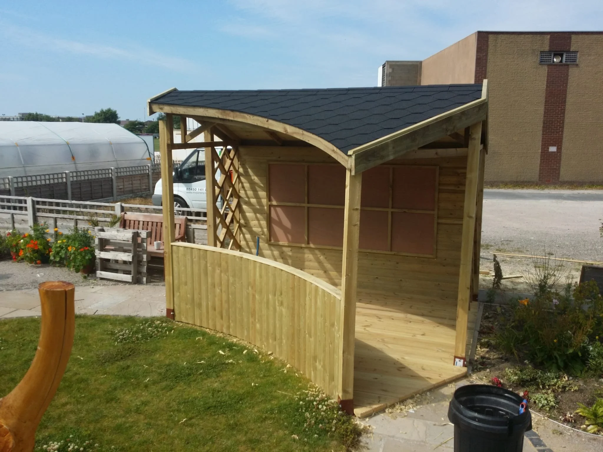 shaped sensory pergola for The Willow Garden Project Fleetwood