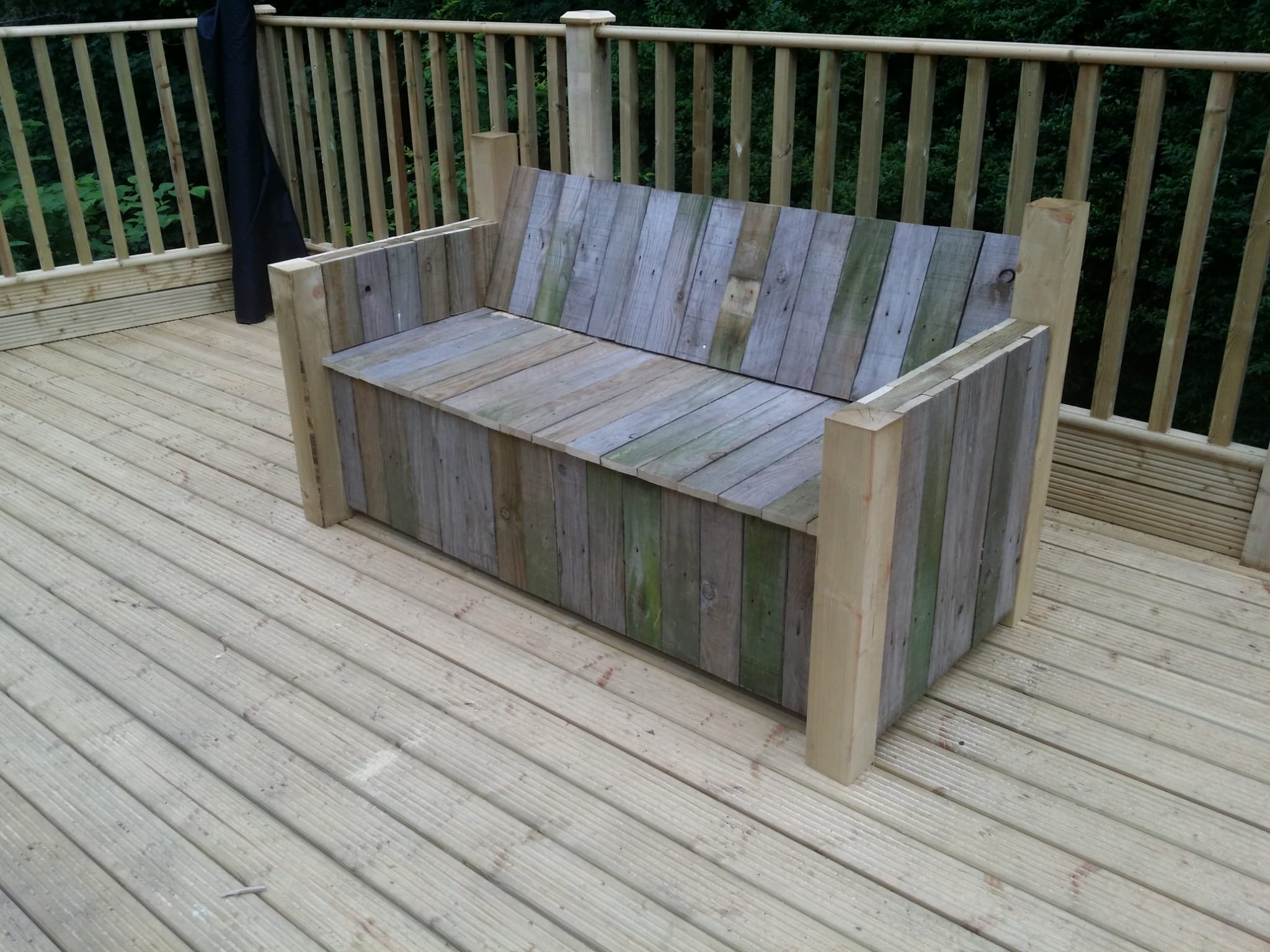unique garden furniture created from reclaimed timber 