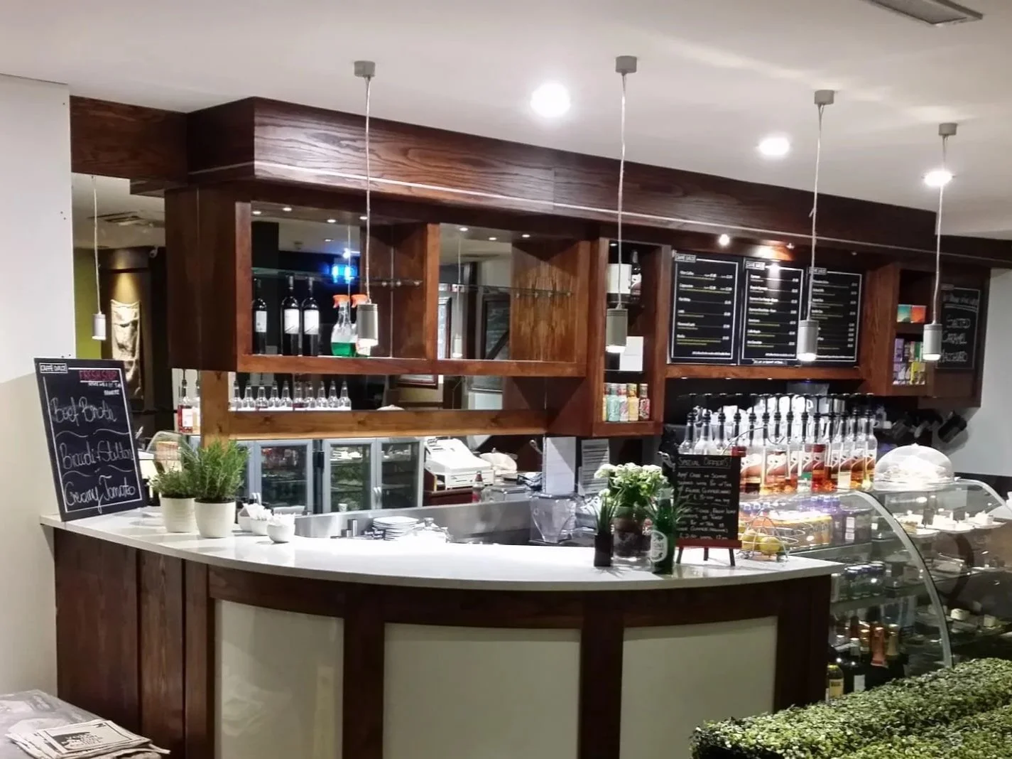 Cafe and eatery counter made to measure in Lancashire