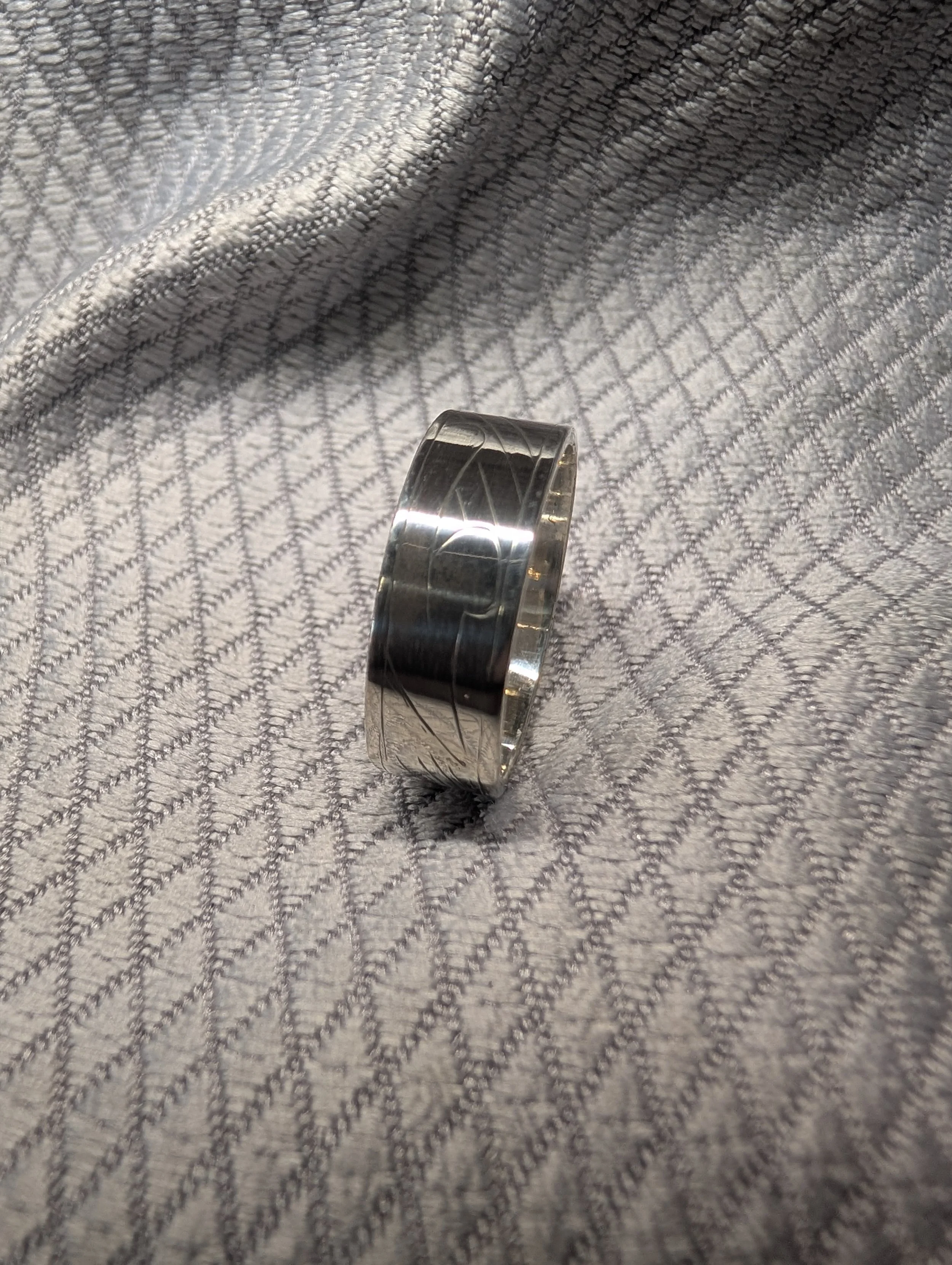 Hand Engraved Sterling Silver Ring