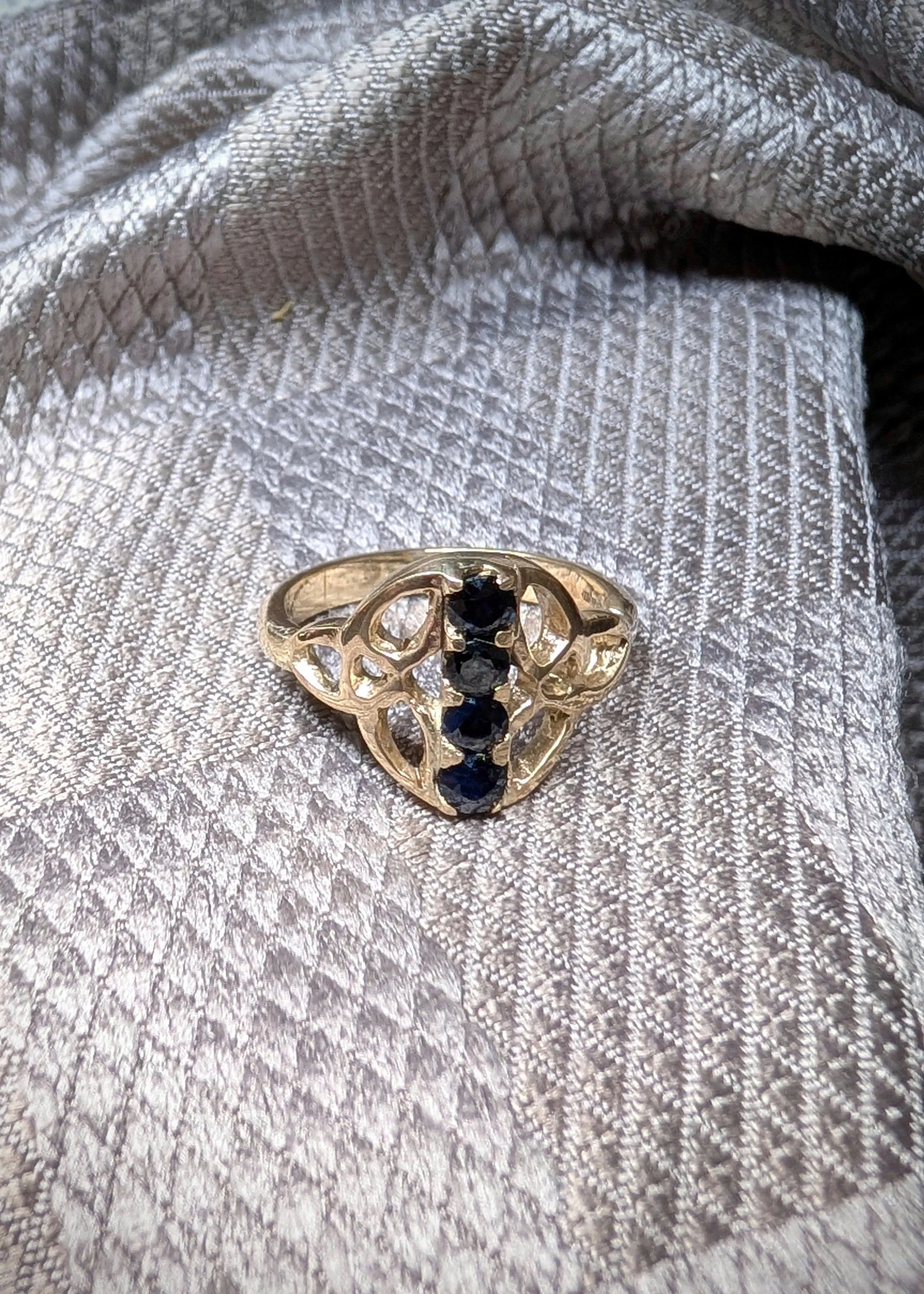 Recycled Gold and Sapphire Ring