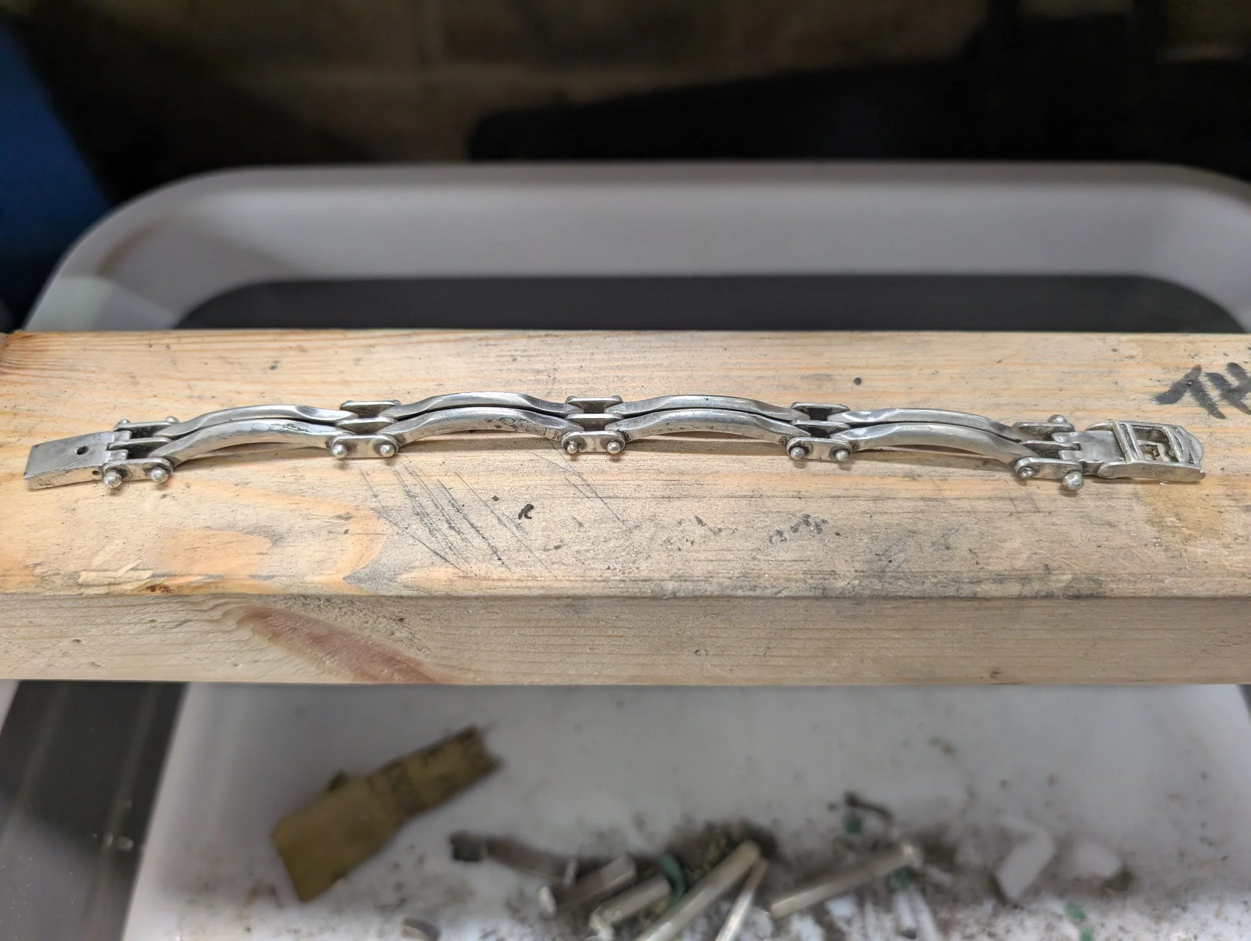 Repair process of a Sterling Silver heavy Bracelet