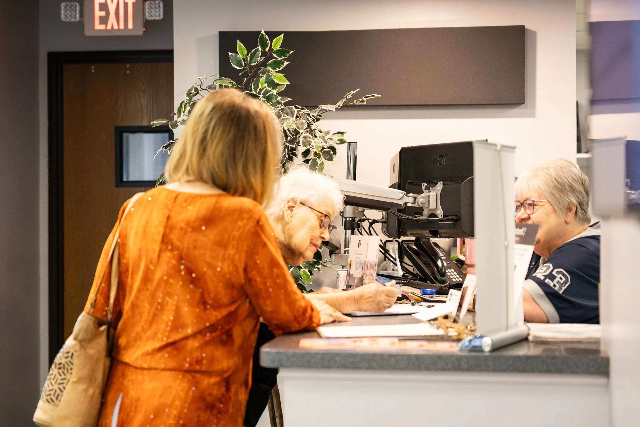 Front office at Fabrizio Chiropractic with Dr. Joel Ardner in Tiffin, Ohio