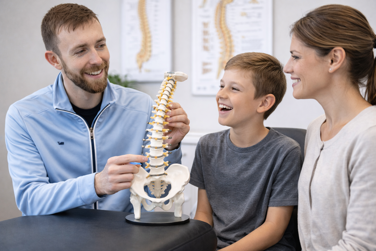 Dr. Joel Ardner family chiropractic consultation at Fabrizio Chiropractic in Tiffin, Ohio