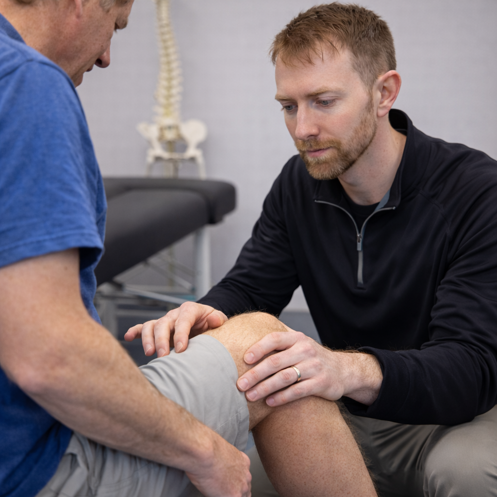 Knee pain consultation with Dr. Joel Ardner in Tiffin, Ohio