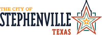 Text logo reading 'City of Stephenville, Texas' with a star-shaped graphic