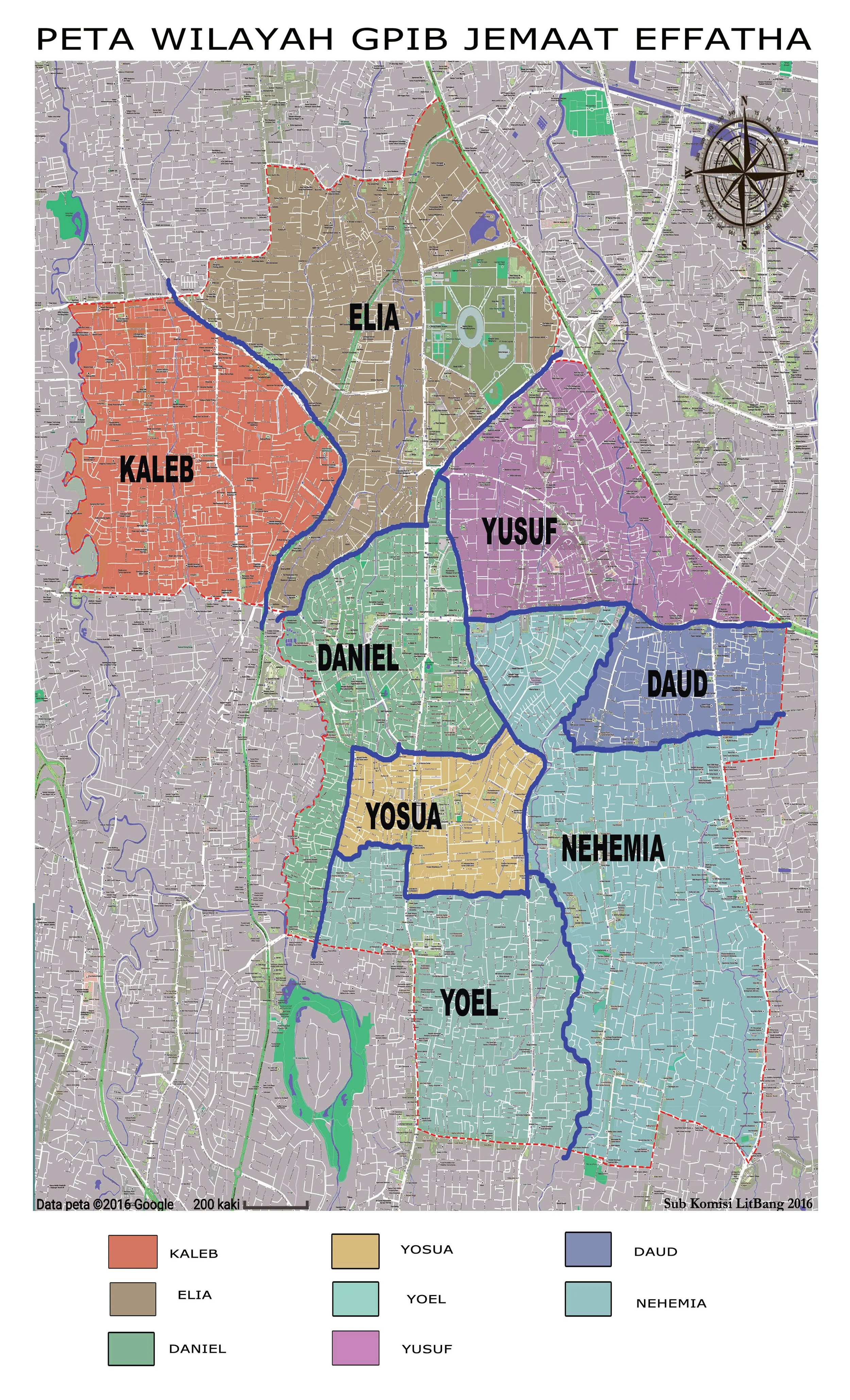 Peta Wilayah Sektor Pelayanan GPIB Effatha Jakarta