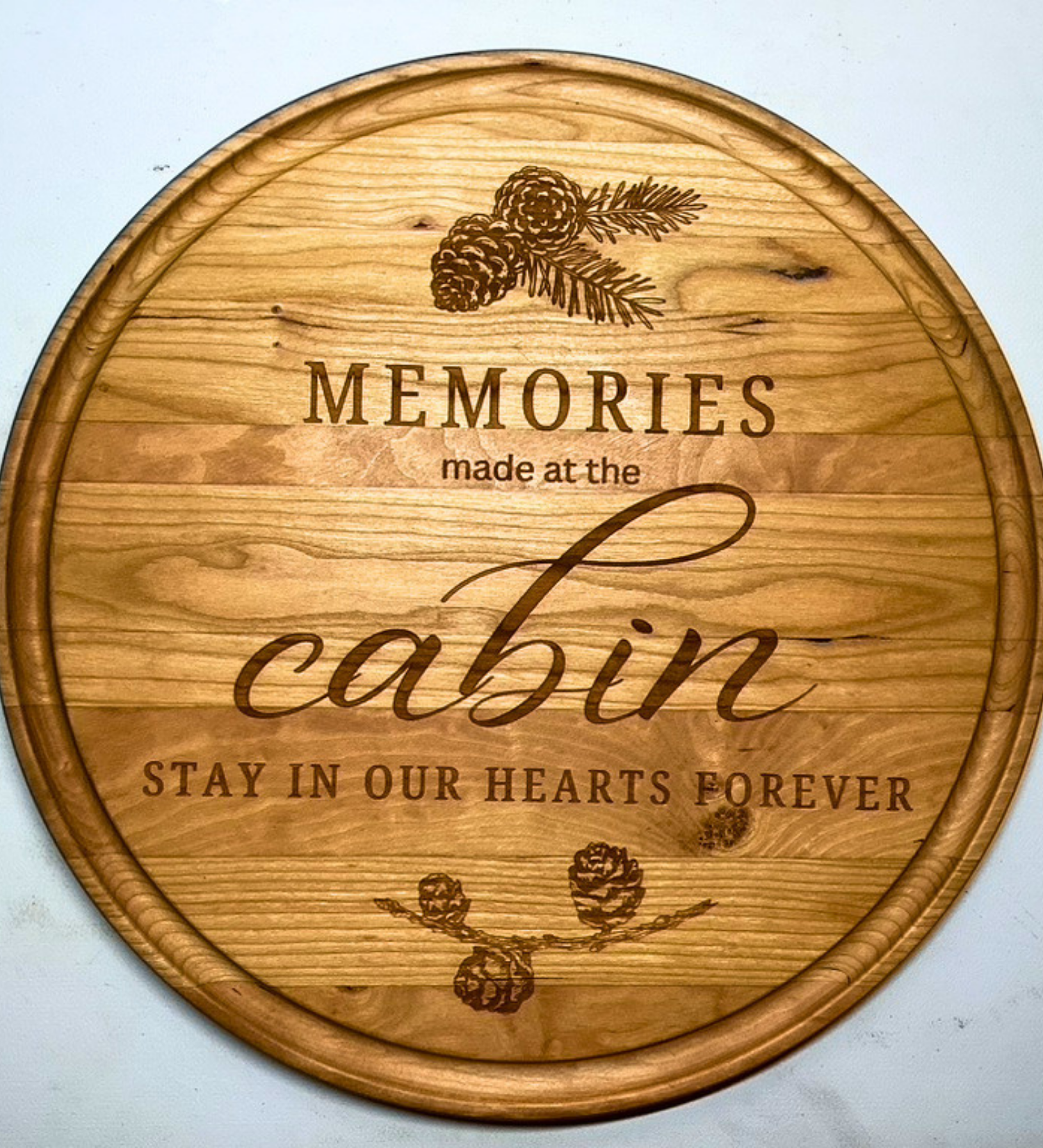 Engraved Charcuterie Board | Memories Made at the Cabin |  Custom Engrave