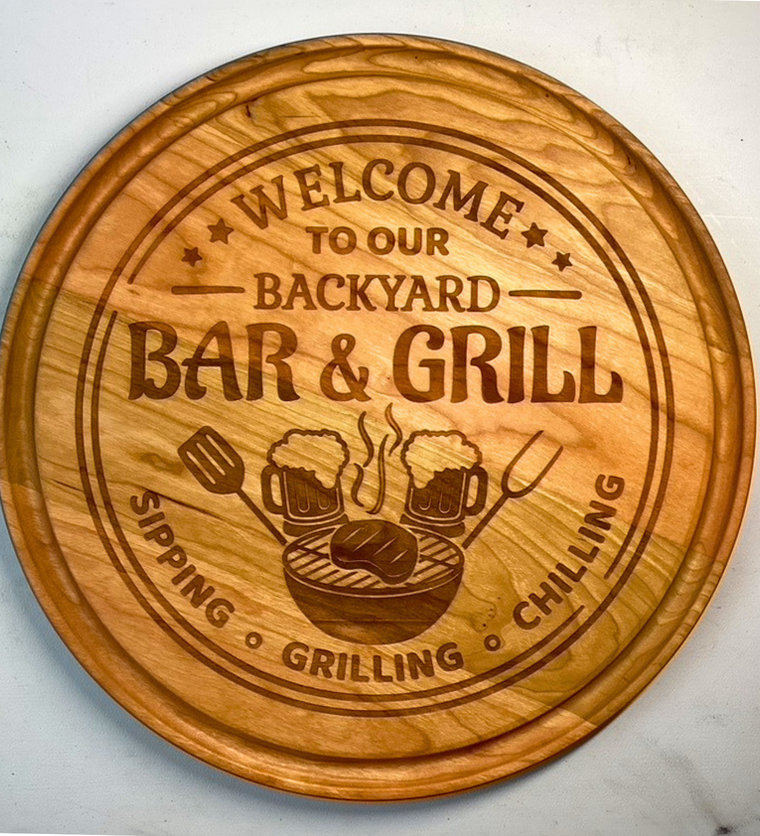 Engraved Charcuterie Board, Bar & Grill, Custom Engrave