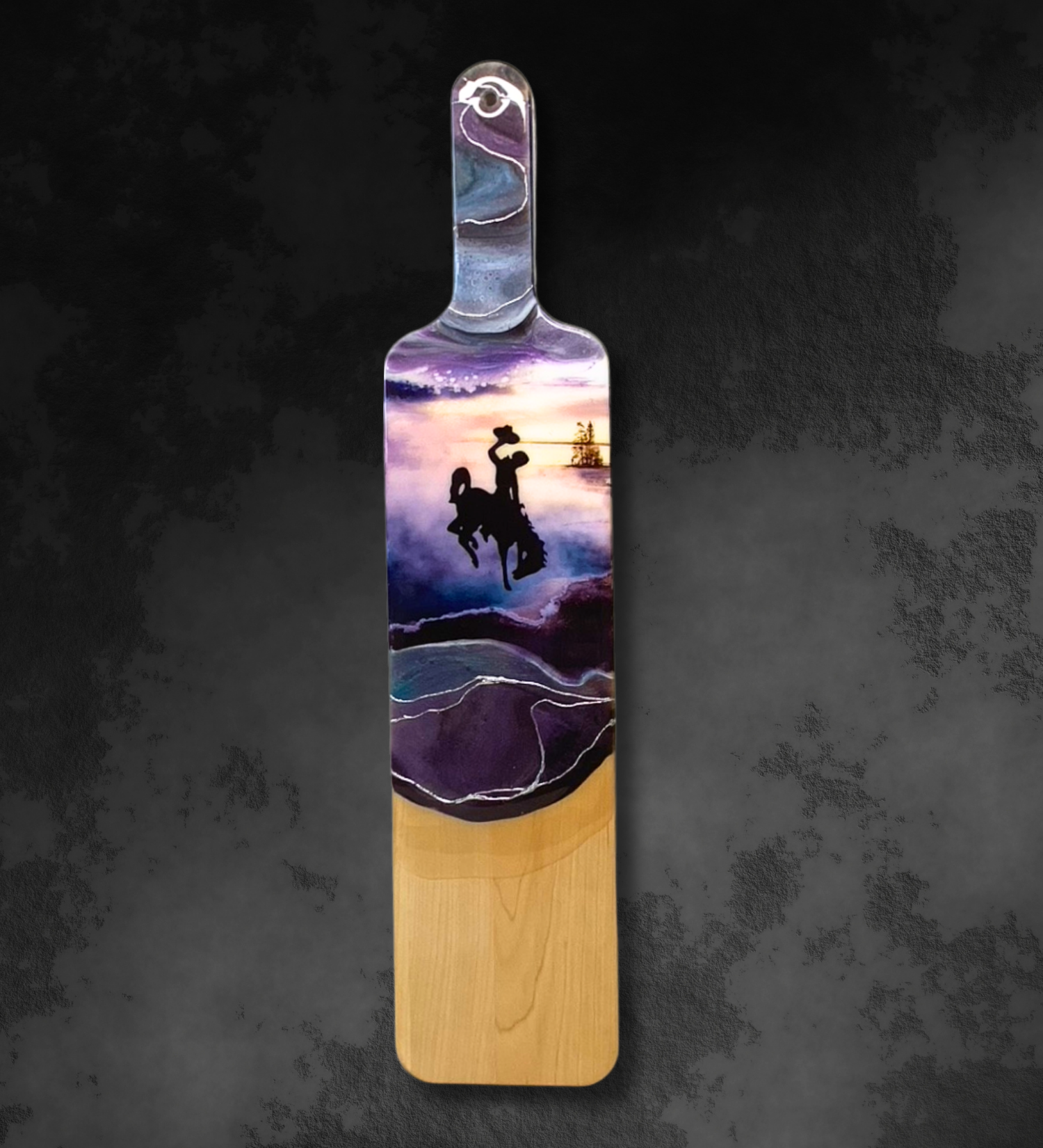 Yellowstone Geothermal Maple Baguette Serving Board – One-of-a-Kind Wyoming Artisan Cheese Board