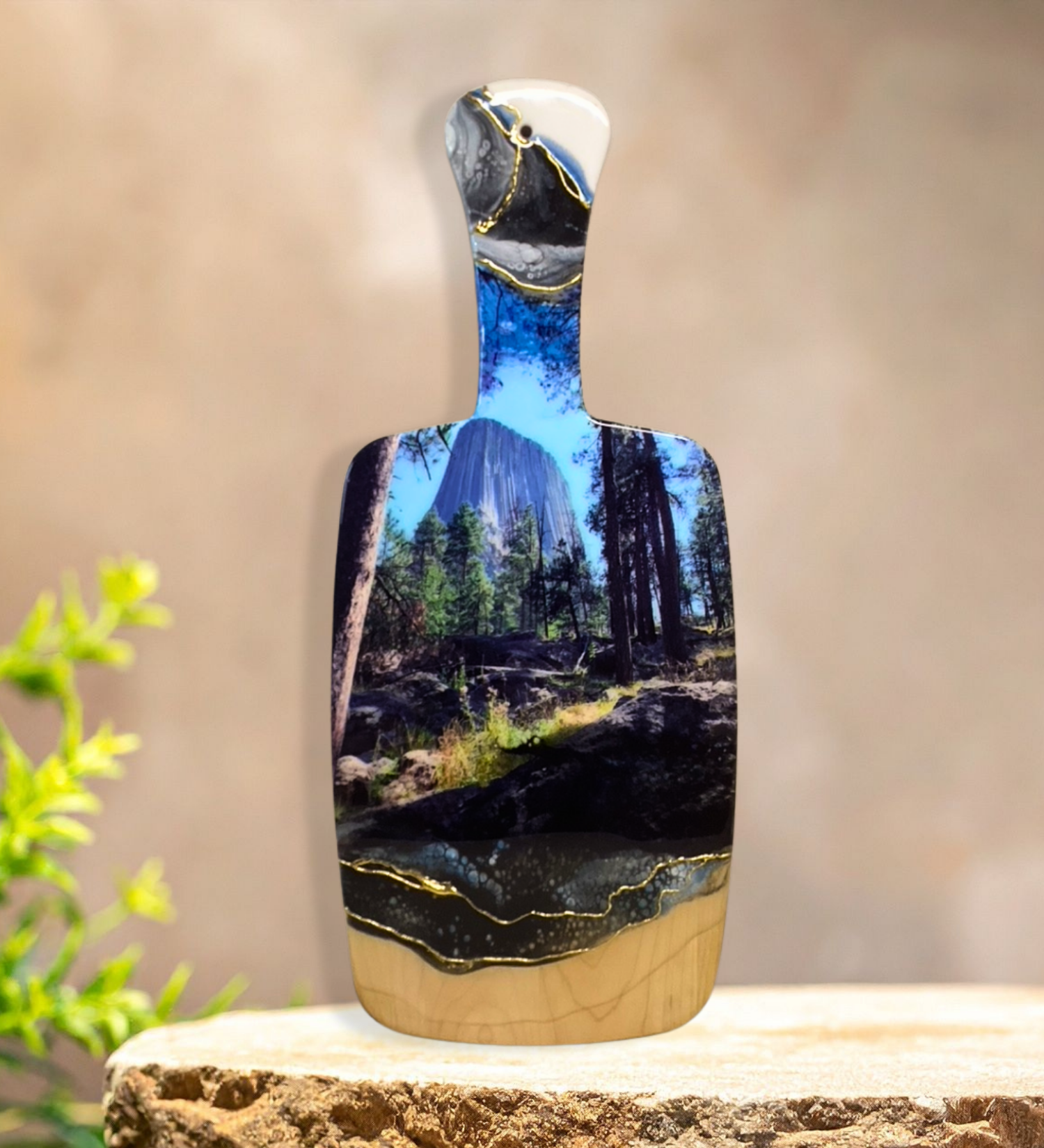 Devils Tower Wyoming Charcuterie Board - Created & Finished by Hand