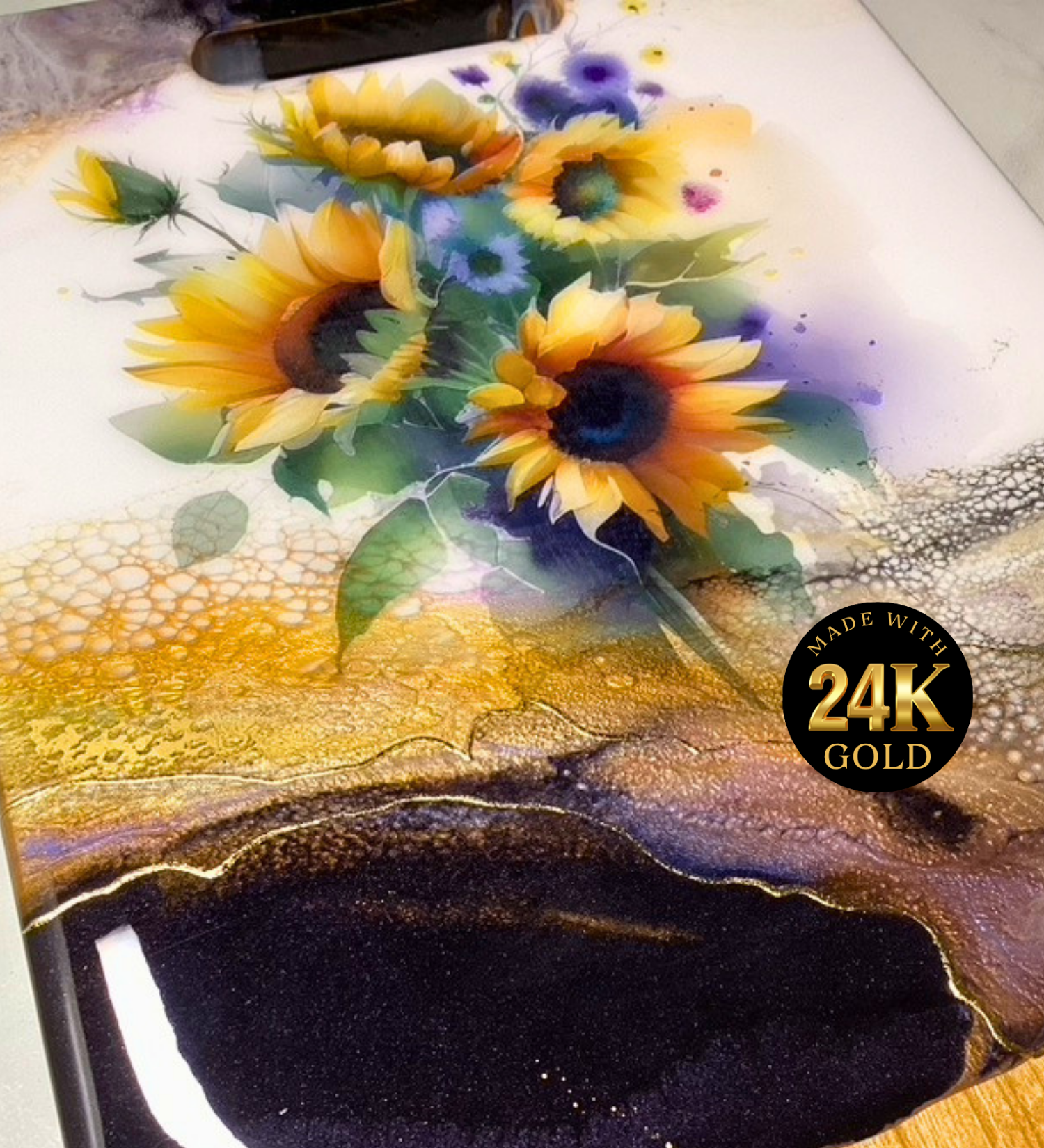 decorative-sunflower-serving-board