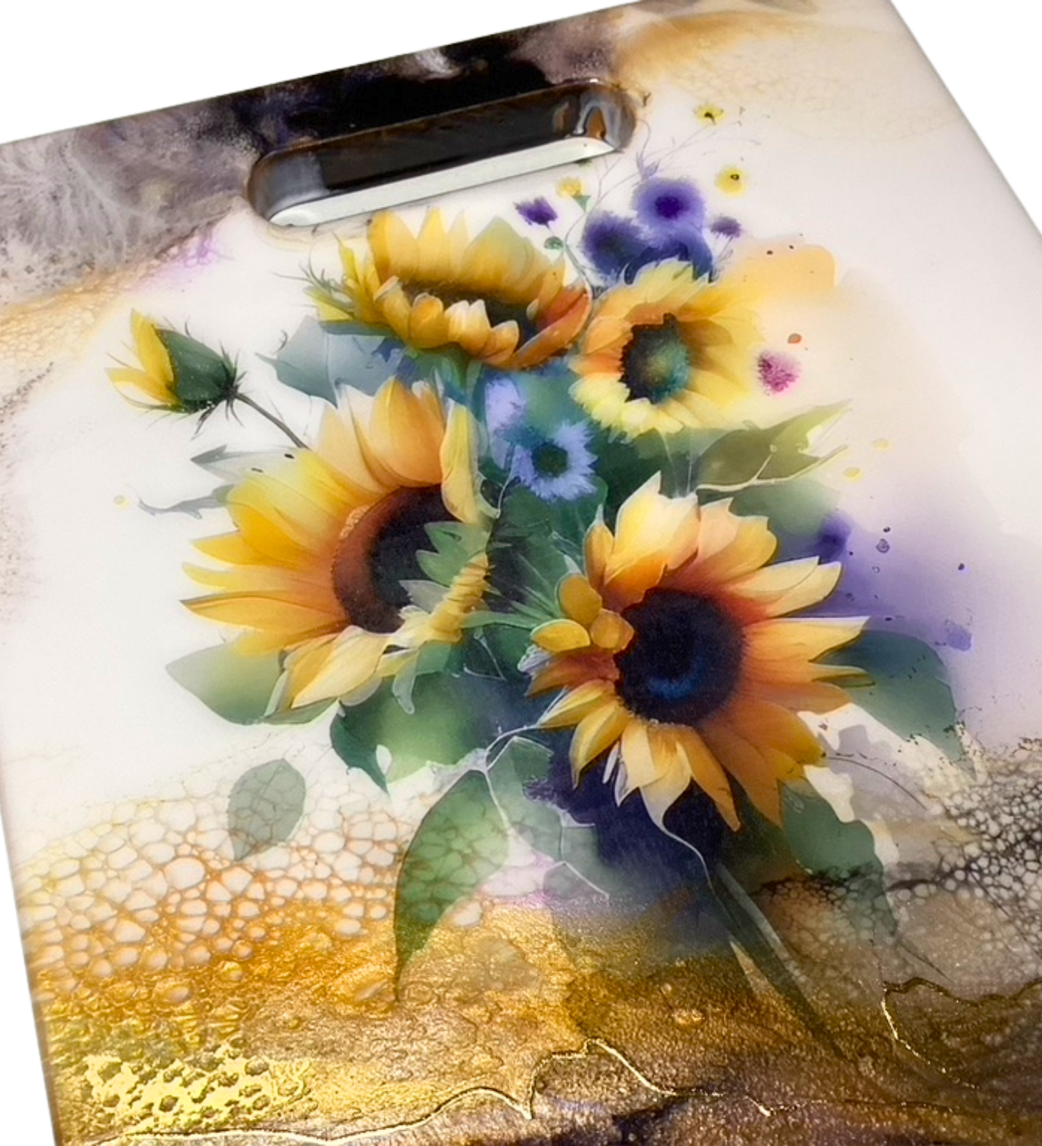 decorative-sunflower-serving-board