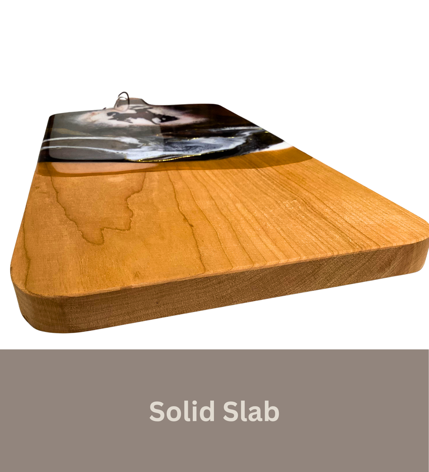 Handmade Wyoming Cowboy charcuterie board with resin art and 24K gold accents. A one-of-a-kind serving piece that doubles as Western wall art.