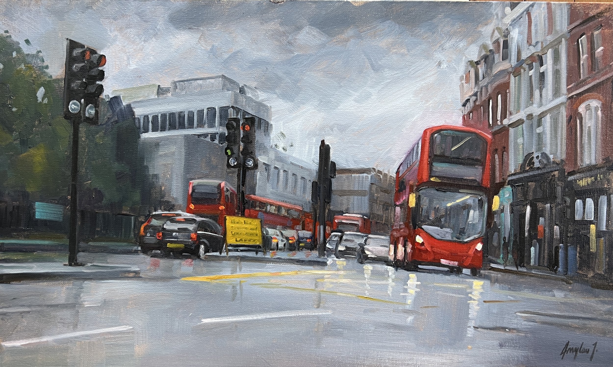 Afternoon Rain on Putney Bridge