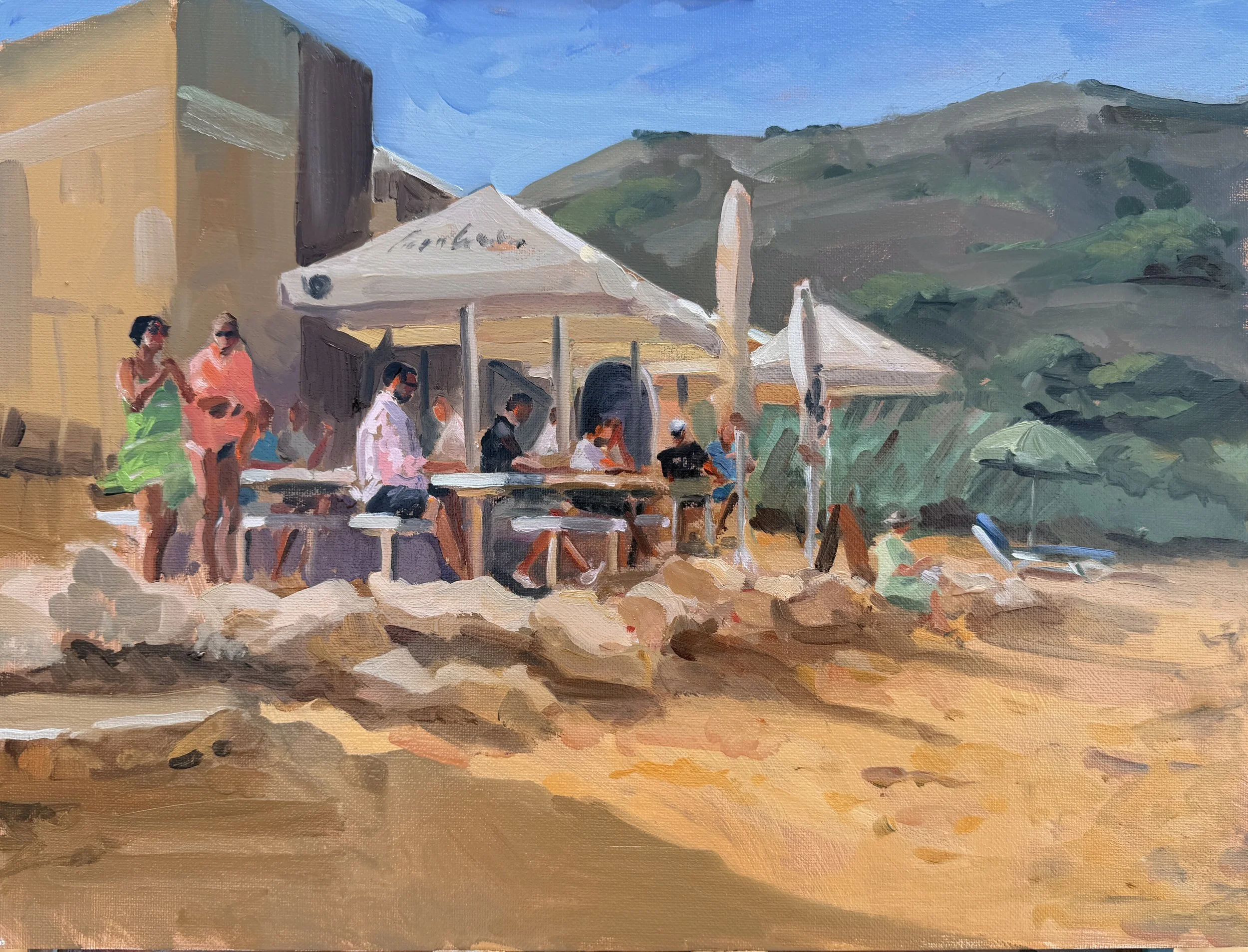 Gnejna Beach Serenity: Original Oil Painting