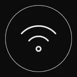 Wi-Fi-ikon på svart bakgrund