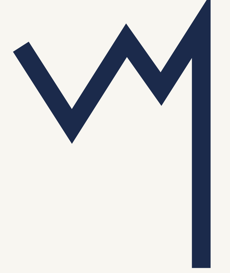 A dark blue upward trending line graph with sharp peaks on a light background.