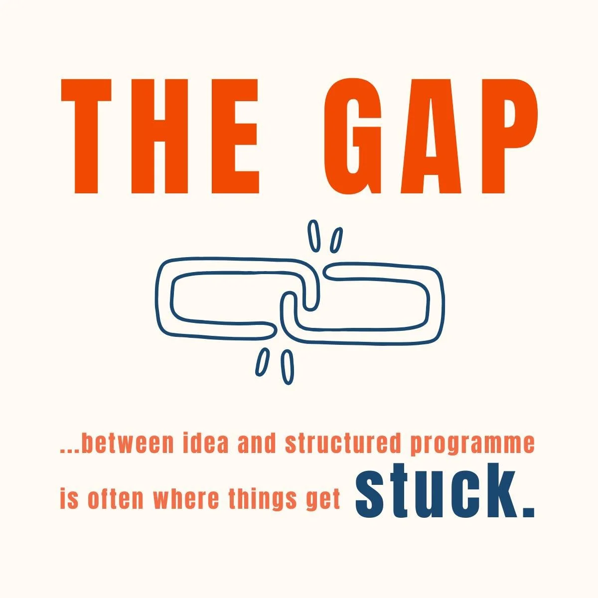 The gap between idea and structured programme&hellip;
&hellip;is where most people get stuck.

Not because they don&rsquo;t know enough &mdash; but because turning knowledge into something clear and deliverable is a different skill.

If you&rsquo;re 