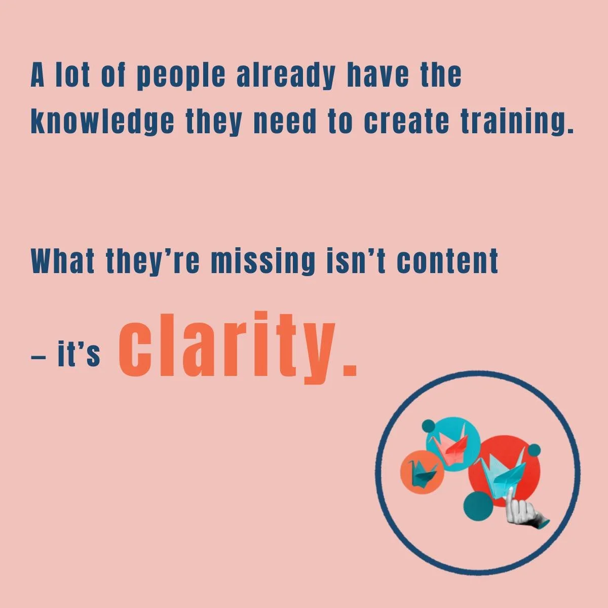 One small shift that makes a big difference when designing training:

Stop asking
👉 &ldquo;What should I include?&rdquo;

Start asking
👉 &ldquo;What do people need to be able to do?&rdquo;

It sounds simple, but it changes everything.
It forces you