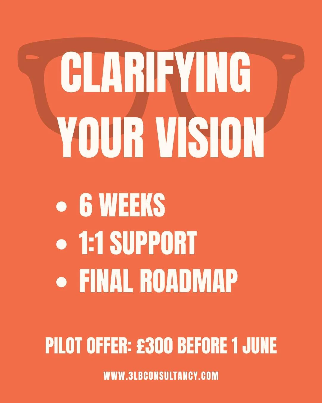 So many brilliant ideas never move forward because the founder is trying to hold everything in their head. 

That&rsquo;s exactly why I created the Clarifying Your Vision pilot programme. A short, structured 6-week offer to help you move from scatter