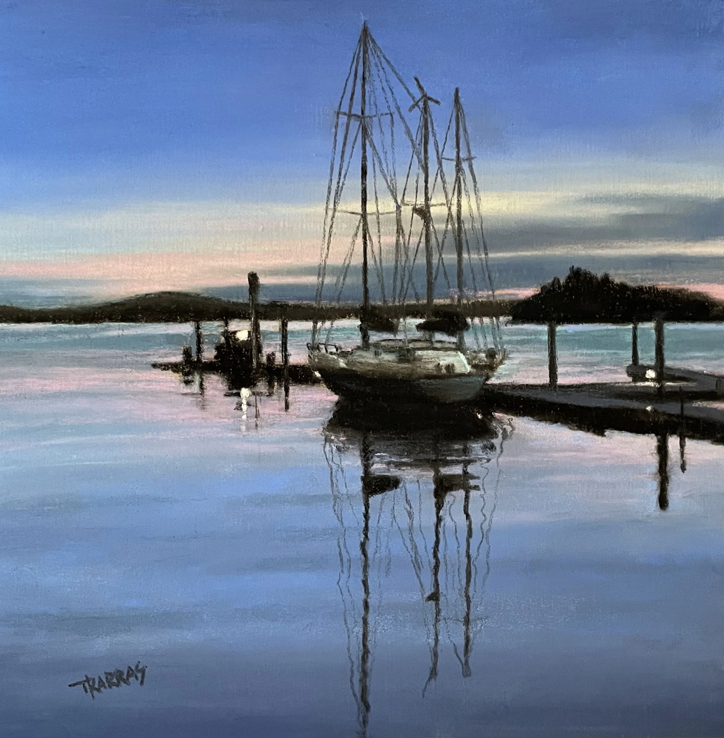 Moonlite Harbor 8x8 $225