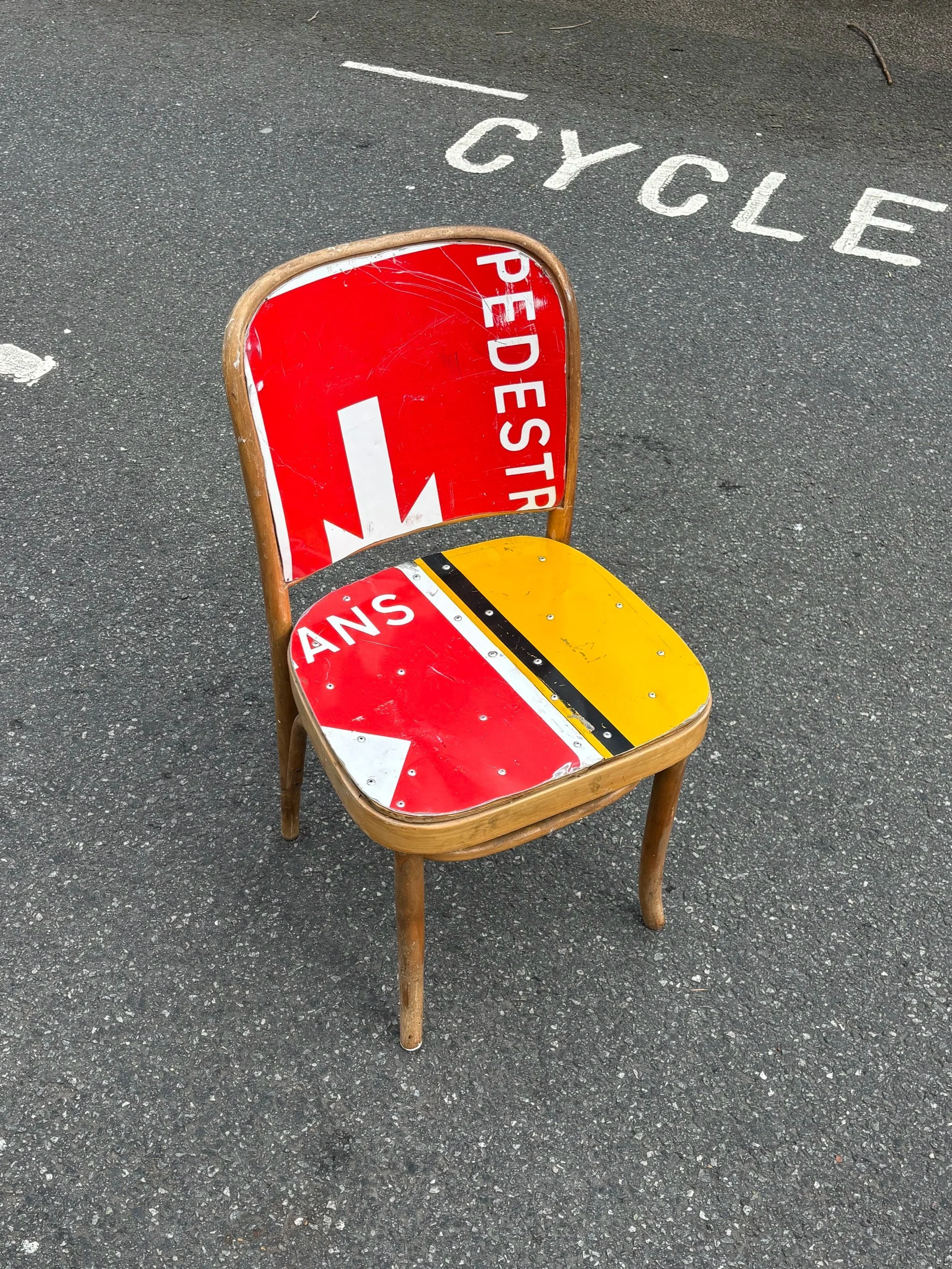 Pedestrian Street Sign Chair