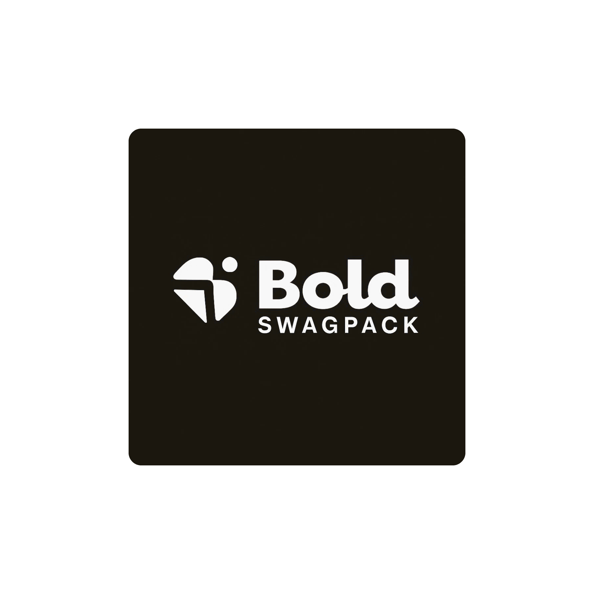 Close-up of a Black+Decker swag pack with bold white text and logo on a dark background.