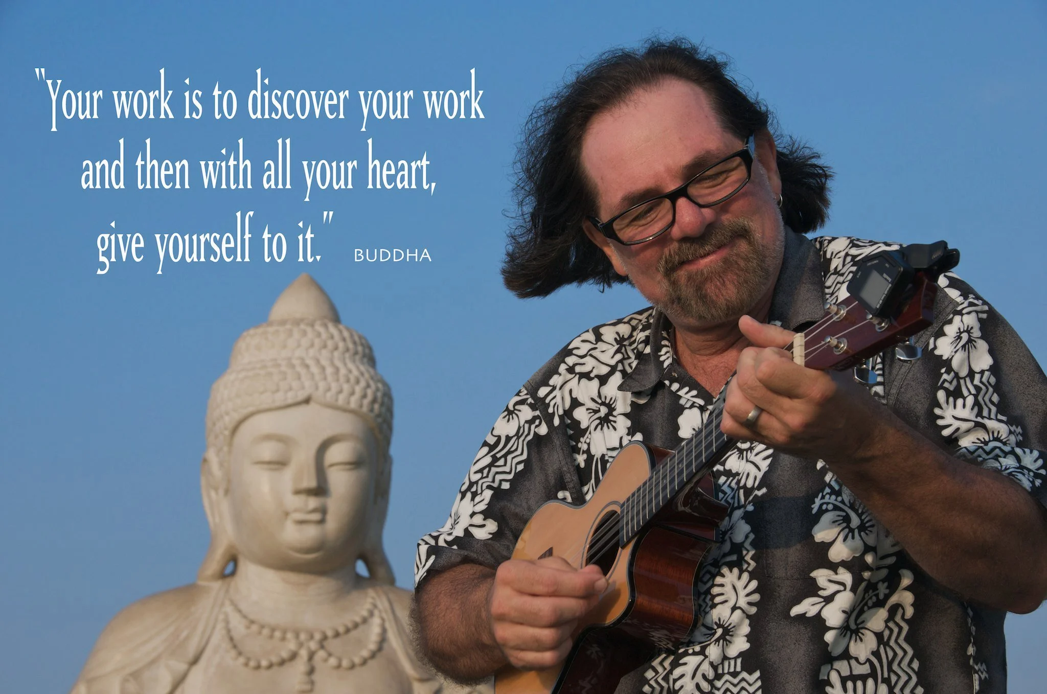 Hawaii Island (Buddha Point): Jerry composes "Be Now" in the moonlight of Buddha Point.