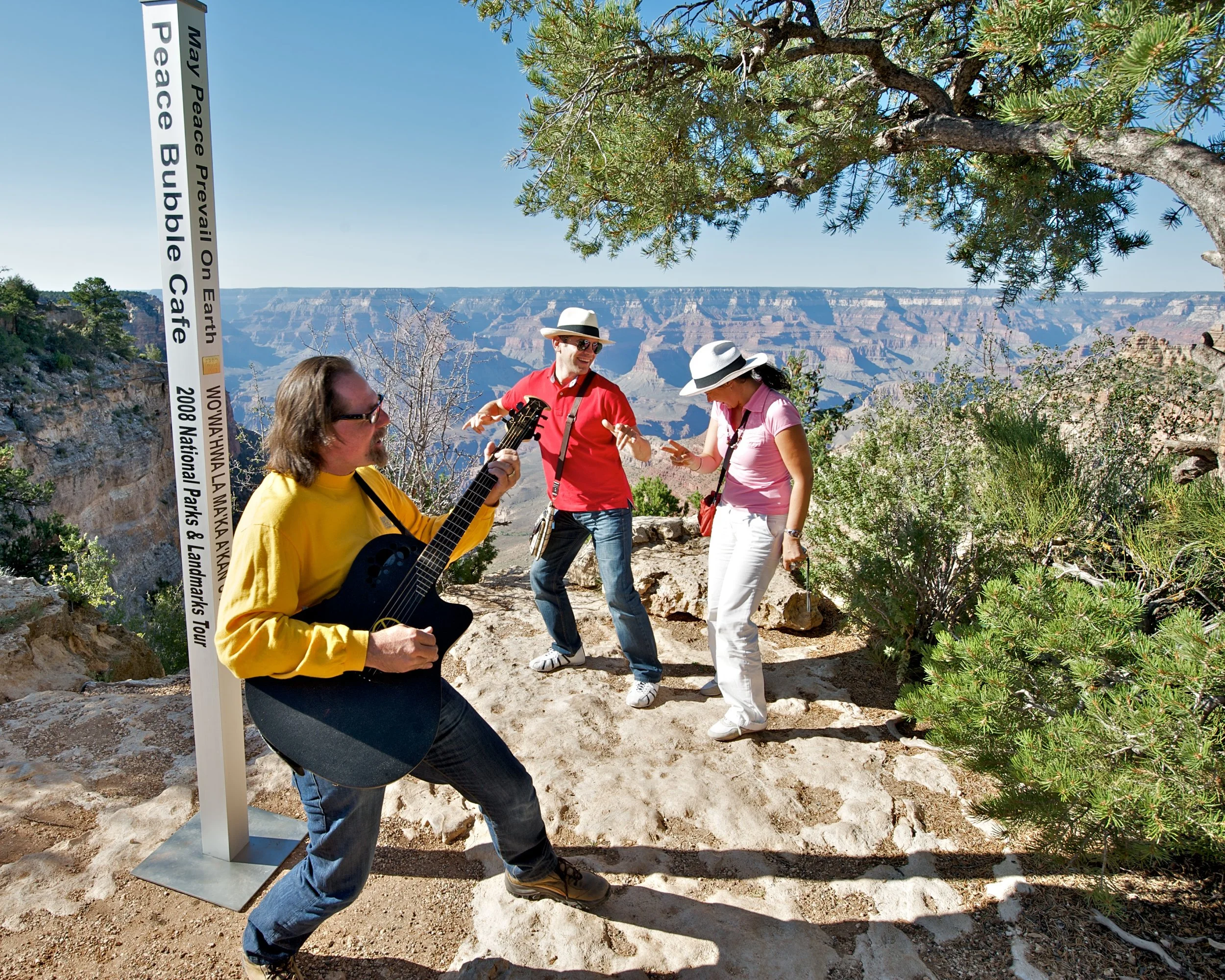 Grand Canyon — Dancing on the edge while I play “If I Can’t Dance,” one of those moments where joy takes over.