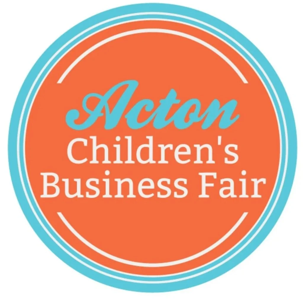 Logo for Action Children's Business Fair with an orange circle and blue outline, featuring the text 'Action Children's Business Fair' in blue and white font.